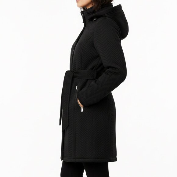 LAURA Women's Weatherproof Walker Winter Jacket, Quilted Coat Hooded Belted (S) - Picture 8 of 10